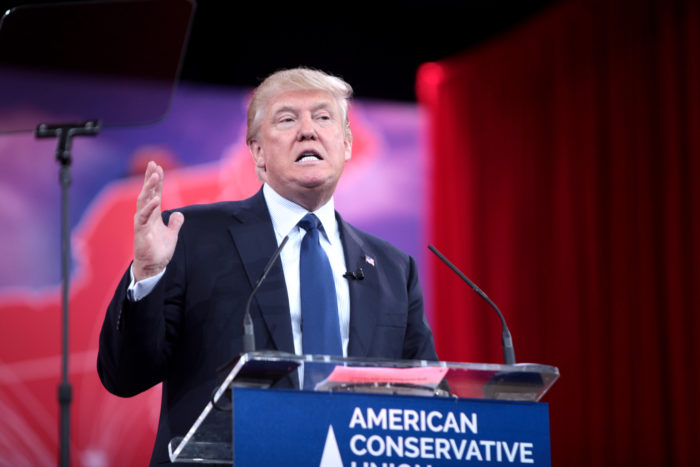 Donald Trump speaking at CPAC 2015 in Washington, DC. Photo by Gage Skidmore
