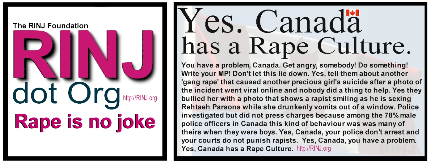 Yes, Canada has a Rape Culture. 